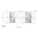 Buffet moderne en bois de chêne 241 cm 4 portes miroirs Vittoria RS L Catalogue