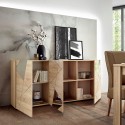 Crédence de salon moderne 3 portes en bois de chêne miroir Vittoria RS S. Choix