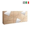 Crédence de salon moderne 3 portes en bois de chêne miroir Vittoria RS S. Vente
