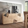 Crédence de salon moderne 3 portes en bois de chêne miroir Vittoria RS S. Modèle