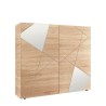 Buffet haut en bois de chêne à 2 portes miroir 121cm Vittoria Glam RS Offre