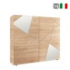Buffet haut en bois de chêne à 2 portes miroir 121cm Vittoria Glam RS Vente