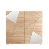 Buffet haut en bois de chêne à 2 portes miroir 121cm Vittoria Glam RS Remises