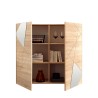 Buffet haut en bois de chêne à 2 portes miroir 121cm Vittoria Glam RS Réductions