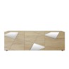 Meuble TV mobile 3 portes chêne design géométrique Brema RS Vittoria Offre