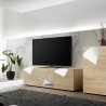 Meuble TV mobile 3 portes chêne design géométrique Brema RS Vittoria Remises