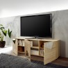 Meuble TV mobile 3 portes chêne design géométrique Brema RS Vittoria Réductions