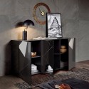 Buffet de séjour 3 portes gris brillant 181 cm Vittoria GR S Modèle