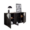 Buffet de séjour 3 portes gris brillant 181 cm Vittoria GR S Remises