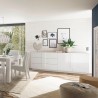 Buffet moderne 2 portes 3 tiroirs blanc brillant Jupiter WH L1 Réductions