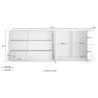 Buffet moderne 2 portes 3 tiroirs blanc brillant Jupiter WH L1 Choix