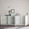 Buffet de séjour 241cm blanc brillant 4 portes Jupiter WH L2 Catalogue