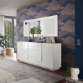 Buffet moderne blanc brillant avec 3 tiroirs Jupiter WH M1 Promotion