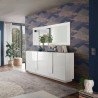 Buffet moderne 3 portes blanc brillant 182cm WH M2 Réductions