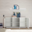 Buffet moderne 3 portes blanc brillant 182cm WH M2 Choix