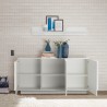 Buffet moderne 3 portes blanc brillant 182cm WH M2 Choix