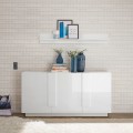Buffet moderne 3 portes blanc brillant 182cm WH M2 Promotion
