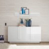 Buffet moderne 3 portes blanc brillant 182cm WH M2 Promotion