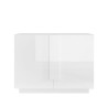 Buffet bahut cuisine séjour blanc brillant 2 portes 120 cm Jupiter WH S Offre