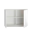 Buffet bahut cuisine séjour blanc brillant 2 portes 120 cm Jupiter WH S Remises