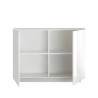 Buffet bahut cuisine séjour blanc brillant 2 portes 120 cm Jupiter WH S Remises