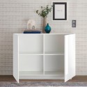 Buffet bahut cuisine séjour blanc brillant 2 portes 120 cm Jupiter WH S Catalogue