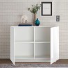Buffet bahut cuisine séjour blanc brillant 2 portes 120 cm Jupiter WH S Catalogue