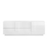 Meuble TV design blanc brillant 1 porte 2 tiroirs Jupiter WH T1 Offre