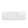 Meuble TV 3 portes blanc brillant moderne Jupiter WH T2 Offre