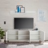 Meuble TV 3 portes blanc brillant moderne Jupiter WH T2 Catalogue