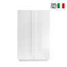 Armoire buffet salon cuisine 2 portes blanc brillant Jupiter WH High Vente