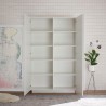 Armoire buffet salon cuisine 2 portes blanc brillant Jupiter WH High Modèle