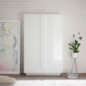 Armoire buffet salon cuisine 2 portes blanc brillant Jupiter WH High Choix