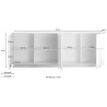 Buffet de salon design en bois 241 cm 4 portes Jupiter MR L2 Choix