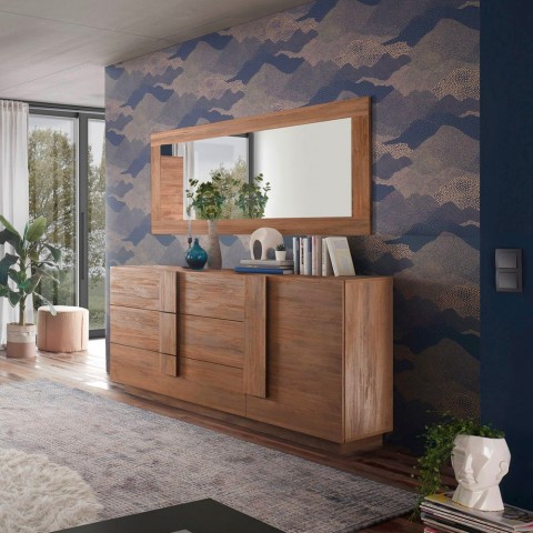 Buffet moderne en bois avec porte et 3 tiroirs 182cm Jupiter MR M1 Promotion