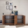 Buffet cuisine et salon 3 portes en bois design moderne Jupiter MR M2 Choix