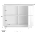 Buffet moderne en bois 2 portes 120 cm Jupiter MR S Choix