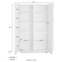 Armoire séjour buffet cuisine 2 portes bois h193cm Jupiter MR High Caractéristiques