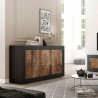Buffet industriel 3 portes en bois 160cm Modis NP Basic Promotion