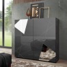 Buffet moderne gris brillant 2 portes miroir Vittoria Glam GR Catalogue