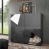 Crédence moderne grise brillante avec 2 portes miroir Vittoria Glam GR Catalogue
