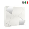 Buffet de salon blanc 2 portes design géométrique Vittoria Glam WH Offre