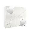 Buffet de salon blanc 2 portes design géométrique Vittoria Glam WH Vente