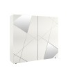 Crédence de salon blanche à 2 portes design géométrique Vittoria Glam WH Vente