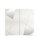 Buffet de salon blanc 2 portes design géométrique Vittoria Glam WH Remises