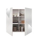 Buffet de salon blanc 2 portes design géométrique Vittoria Glam WH Réductions