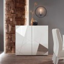 Buffet de salon blanc 2 portes design géométrique Vittoria Glam WH Catalogue