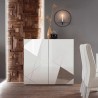 Buffet de salon blanc 2 portes design géométrique Vittoria Glam WH Catalogue