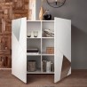 Buffet de salon blanc 2 portes design géométrique Vittoria Glam WH Choix