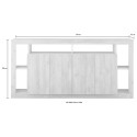 Buffet design moderne 4 portes en bois noir 210cm Radis NR Catalogue